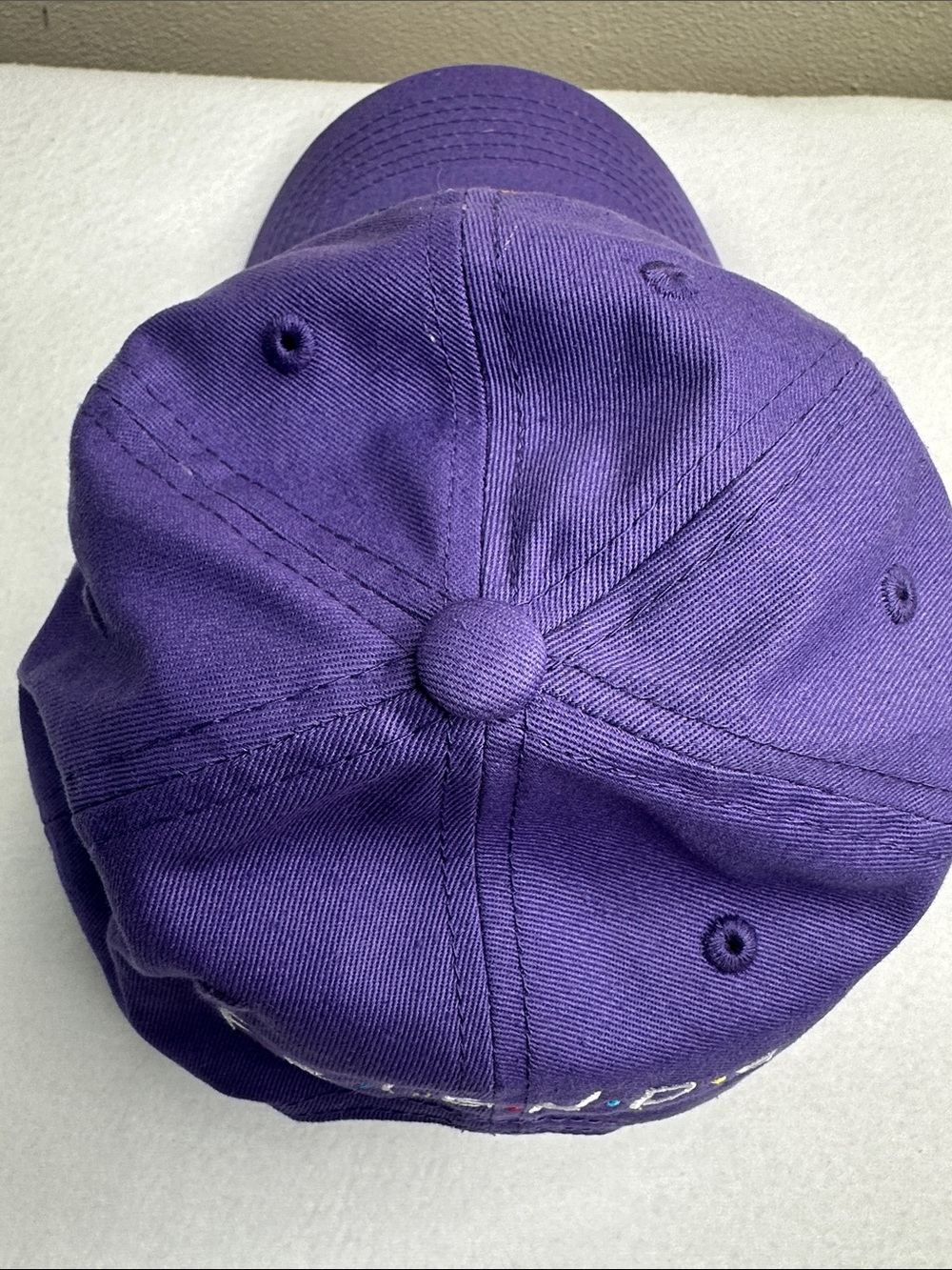 Purple Friends TV show peephole frame strapback baseball cap - Picture 11 of 15